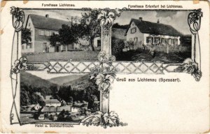 Lichtenau (Spessart, Rothenbuch), Hotel u. Sommerfrische, Forsthaus Lichtenau, Forsthaus Erlenfurt / Forstwirtschaft, Förster...