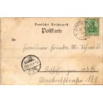 1904 Opfingen (Freiburg im Breisgau), Gasthaus zur Tanne. Secesia, kvetinový, litografia (fl)