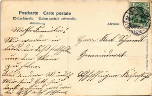 1907 Prinzbach bei Lahr (Biberach), Gasthaus z. Blume u. Postagentur von A. Eble, Kirche und Schloss Geroldseck ...