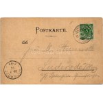 1894 (Vorläufer!!!) Wasserkuppe (Rhöngebirge), Rasthaus. Jugendstil, floral, Litho (fl)