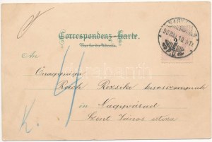 1899 (Vorläufer) Arco (Südtirol), Curhaus / hotel termale. Regel & krug n. 5058. Art Nouveau, litografia (fl...