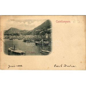 1898 (Vorläufer) Castellammare di Stabia, Il Porto / port (glue marks)