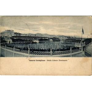 1929 Genova, Genua; Cornigliano, Stadio Littorio (Dominante) / Sportstadion, Fußballspiel (fl)