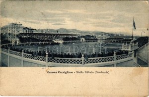 1929 Genova, Genoa ; Cornigliano, Stadio Littorio (Dominante) / stade, match de football (fl)