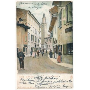 Gorizia, Görz, Gorica; Via del Duomo / street view, shop (EB)