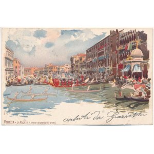 Venezia, Wenecja; La regata (Arrivo e dispensa dei premi) / The Historic Regatta...