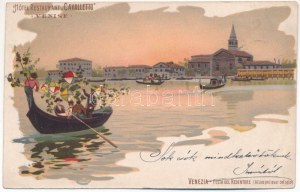 1900 Venezia, Benátky; Festa del Redentore (Al Lido pel levar del sole), Hotelová reštaurácia 