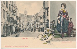 Vipiteno, Sterzing (Südtirol); Brennertracht / ulica, folklor, kwiaty