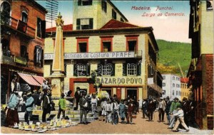 Madera, Funchal, Largo do Comercio, Bazar Dopovo, Machinas de Costura Pfaff / rynek, sklepy (EK)