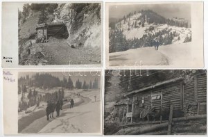 1917 Batca (Bukowina, Bucovina, Bukowina) (?); - 4 db régi első világháborús osztrák-magyar katonai fotó képeslap ...