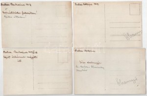 1917 Batca (Bucovina, Bucovina, Bukowina) (?); - 4 db régi első világháborús osztrák-magyar katonai fotó képeslap ...