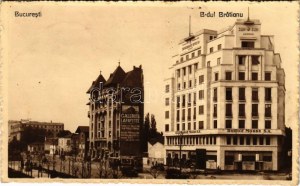 1933 Bukurešť, Bukarest, Bucuresti, Bucuresci; B-dul Bratianu, Rudolf Mosse S.A., Sun Insurance Office Ltd. Londýn...