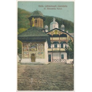 Calimanesti, Baile Calimanesti - Caciulata; Sf. Manastirea Turnul / Romanian Orthodox monastery (wet damage...