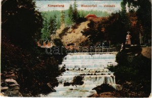 1917 Campulung Moldovenesc, Moldvahosszúmező, Kimpolung (Bukovina, Bukowina) ; Wasserfall / vízesés...