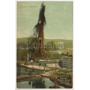 1907 Moreni, Societatea Campia-Moreni Schela Moreni Sonda n°1. / fabbrica di olio, pozzo di olio (EK)
