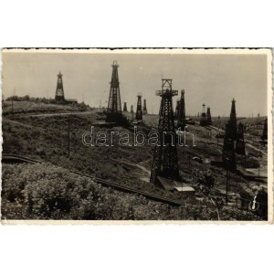1938 Ploiesti, Ploesti, Ploesci; zakład naftowy, szyb naftowy, pola naftowe, wieża wiertnicza (EK)