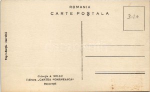 Romania, oxen cart with Romanian women, folklore. A. Bellu 