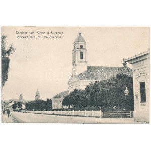 1911 Suceava, Suczawa, Szucsáva, Szőcsvásár (Bukovina, Bucovina, Bukowina); Römisch kath. Kirche / Biserica rom. kat. ...