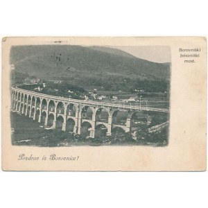 1920 Borovnica, Borovniski zelezniski most / železniční most, viadukt (demontován v roce 1950) (EK)