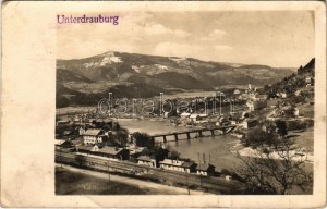 Dravograd, Unterdrauburg; železničná stanica. Griesoldova fotografia (záhyby)