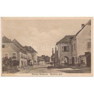 1934 Gornja Radgona, Oberradkersburg, Felsőregede; Spodnji griz, Mesnica / ulice, řeznictví (fl...