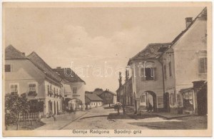 1934 Gornja Radgona, Oberradkersburg, Felsőregede ; Spodnji griz, Mesnica / rue, boucherie (fl...