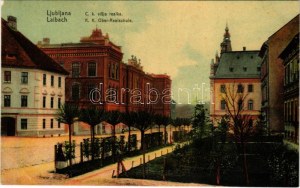 Ljubljana, Laibach; C.k. visja realka / K.k. Ober-Realschule / school
