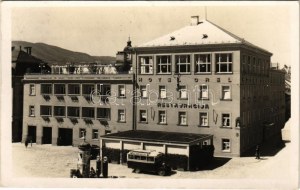 1936 Maribor, Marburg; Hotel Orel Restauracija / hotel a reštaurácia, autobus. Zaloga L...