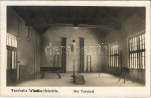 Slovenska Bistrica, Windisch-Feistritz; Der Turnsaal / Turnhalle innen. F. Erben 1912. (fl)
