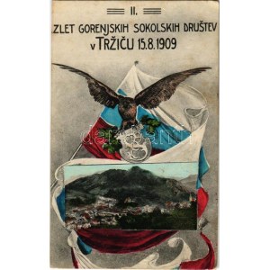 Trzic, II. Zlet Gorenjskih Sokolskih Drustev v Trzicu 15. 8. 1909. / Slovenian Sokol gathering in Trzic...