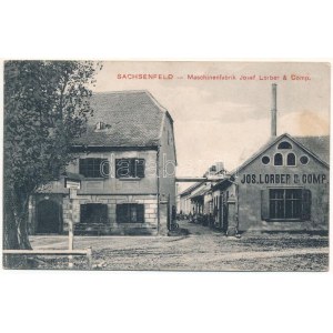 Zalec, Sachsenfeld; Maschinenfabrik Josef Lorber & Comp. / machine factory (crease)