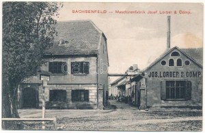 Zalec, Sachsenfeld; Maschinenfabrik Josef Lorber & Comp. / machine factory (crease)