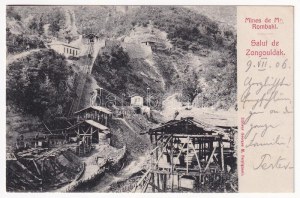 1906 Zonguldak, Zongouldak; Mines de Mr. Rombaki / baňa, priemyselná železnica. Edit. Georges M...