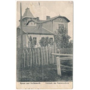 1915 Berehomet, Berhomet pe Siret, Berhometh (Bukowina, Bucovina, Bukowina); Gebäude des Fostverwalters ...