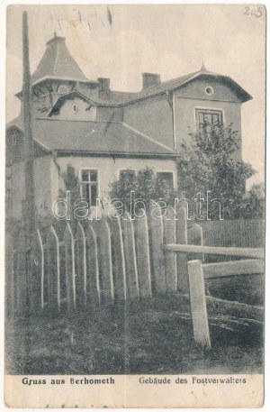 1915 Berehomet, Berhomet pe Siret, Berhometh (Bukovina, Bucovina, Bukowina) ; Gebäude des Fostverwalters ...