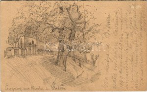 1899 (Vorläufer) Bilka (Peremyshliany, Przemyslany), Eingang zur Kirche / vstup do kostela, rukopis...