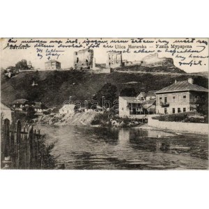 1915 Buchach, Bucsacs, Buczacz; Ulica Murarska / ulice, zřícenina hradu + K.u.K..
