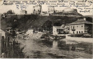 1915 Buczacz, Bucsacs, Buczacz; Ulica Murarska, ruiny zamku + 