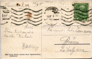 1915 Chernivtsi, Czernowitz, Cernauti, Csernyivci (Bucovina, Bukowina); Ringplatz mit Hotel zum Schwartzen Adler ...
