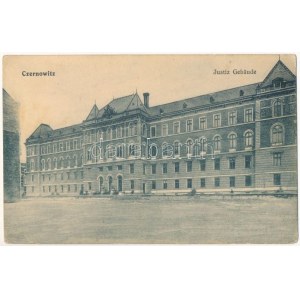 1916 Chernivtsi, Czernowitz, Cernauti, Csernyivci (Bukovina, Bucovina, Bukowina); Justiz Gebäude / Palace of Justice + ...