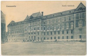 1916 Cernivtsi, Czernowitz, Cernauti, Csernyivci (Bukowina, Bucovina, Bukowina); Justiz Gebäude / Palace of Justice + ...
