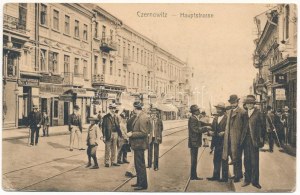 Chernivtsi, Czernowitz, Cernauti, Csernyivci (Bukovina, Bucovina, Bukowina); Hauptstrasse / hlavní ulice...