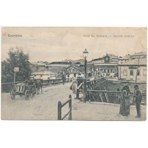 1918 Czortków, Csortkiv, Czortków; Most na Serecie / Sereth Brücke / Seret river bridge + K.u.k....