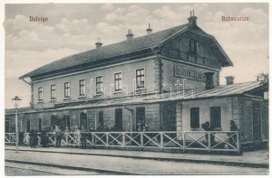 1911 Deliatyn, Delatin, Delatyn, Deljatin ; Bahnstation / gare ferroviaire (EK)