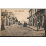 Dubno - brožura z doby před rokem 1945 s 10 pohlednicemi ve smíšené kvalitě: škola, ulice, kostel, obchody, pošta, klášter...