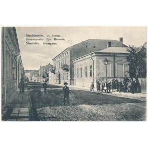1915 Ivano-Frankivsk, Stanislawów, Stanislau; Ulica Pelesza street (EK) + K.u.k. Infanterieregiment No. 88....