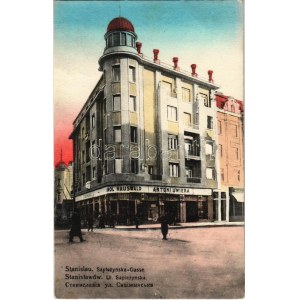 1917 Ivano-Frankivsk, Stanislawów, Stanislau ; Sapiezynska-Gasse / Ul. Sapiezynska / vue de la rue...