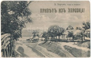 1914 Kherson, Herszon; veduta stradale (EM)