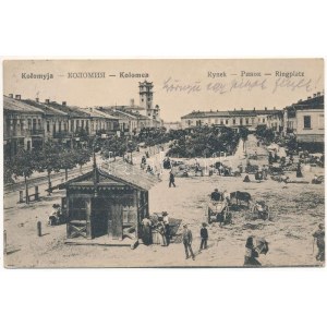 1916 Kolomyia, Kolomyja, Kolomyya, Kolomea; Rynek / Ringplatz / piazza del mercato (EK)