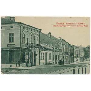 1915 Kołomyja, Kołomyja, Kołomyja, Kołomea; Ulica Sobieskiego / Sobieska Gasse, Apotheke / widok ulicy, apteka. W.L..